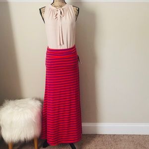 LulaRoe striped maxi skirt